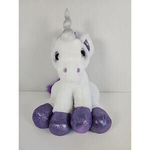 Unicorn White & Purple Plush Piggy Bank